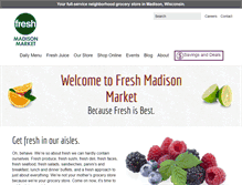 Tablet Screenshot of freshmadisonmarket.com
